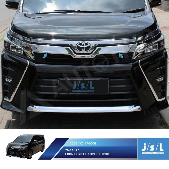 Jsl Grill Depan Voxy Front Grille Cover Chrome
