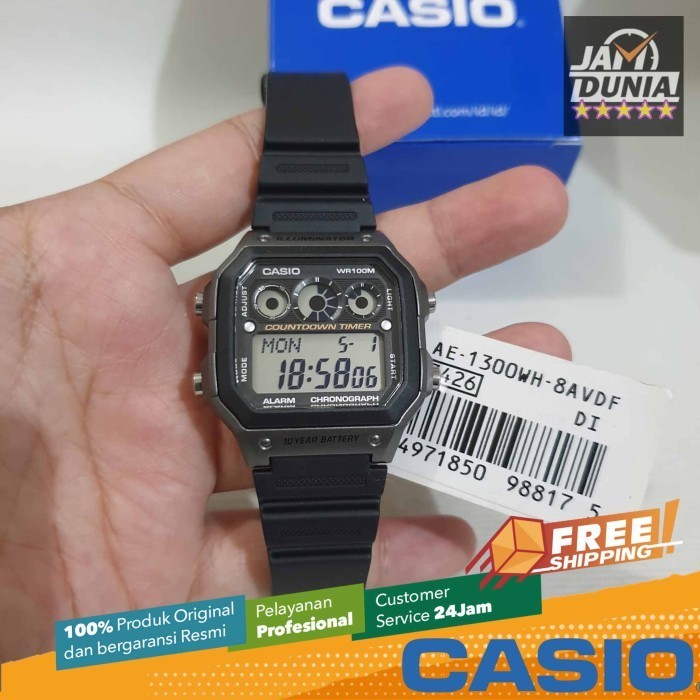 Casio Original Ae-1300Wh-8A Ae 1300Wh 8A 1300 Wh Ae1300 Pria
