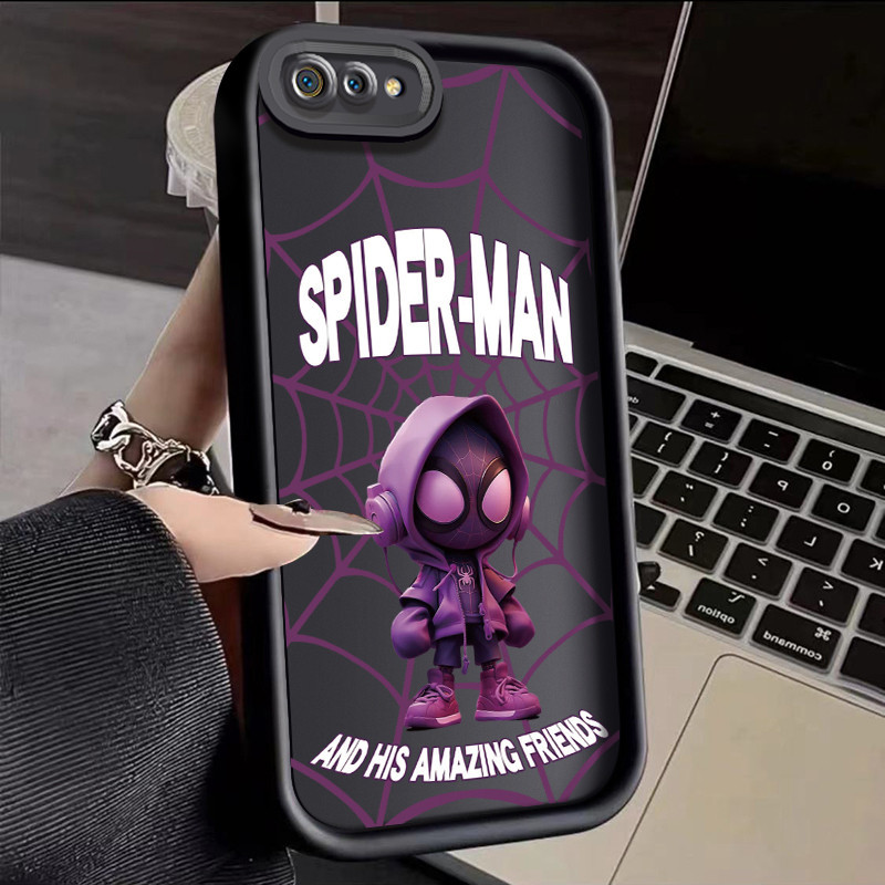 Casing Hp Realme C2 Realme C2s OPPO A1K Case Anti Drop lembut Spider Kesing Man musik HP Casing sili