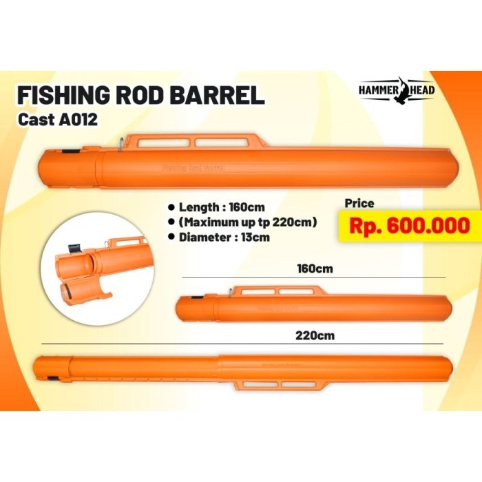 Tas Tabung Pancing Hammerhead Fishing Rod Barrel Cast A012