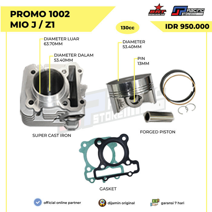 Brt Paket Bore Up Yamaha Mio J - Promo 1002