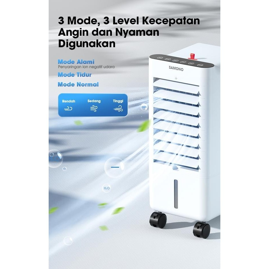 Air Cooler 9 Mode Pendingin Remote Kontrol Ac Portable Sw-Ac80 White