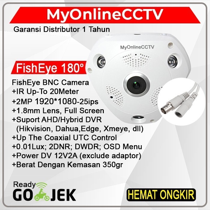 Edge 802-Hd20Xf Cctv Panoramic Fisheye Indoor Suport All Dvr