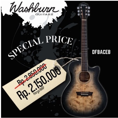 Gitar Akustik Elektrik Washburn Dfbaceb Original