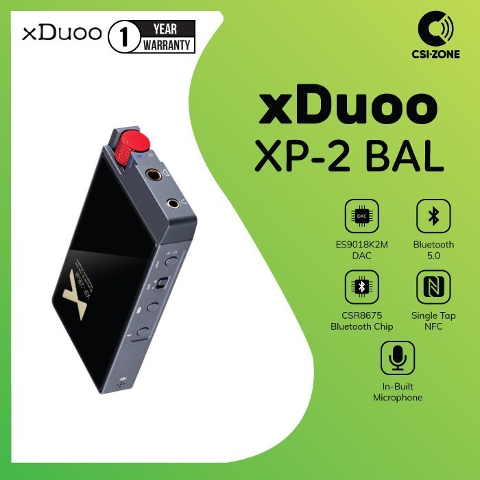 Xduoo Xp-2 Bal / Balance Portable Bluetooth 5.0 Headphone Dac / Amp