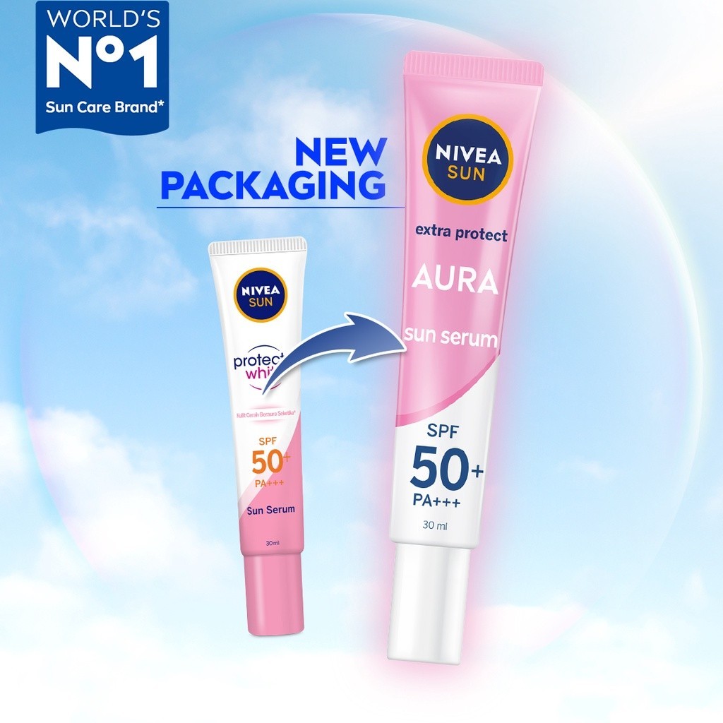 NIVEA SUN Face Serum Extra Protect Aura SPF50+ PA+++ 30ml - Membantu rona wajah tampak cerah Image 3