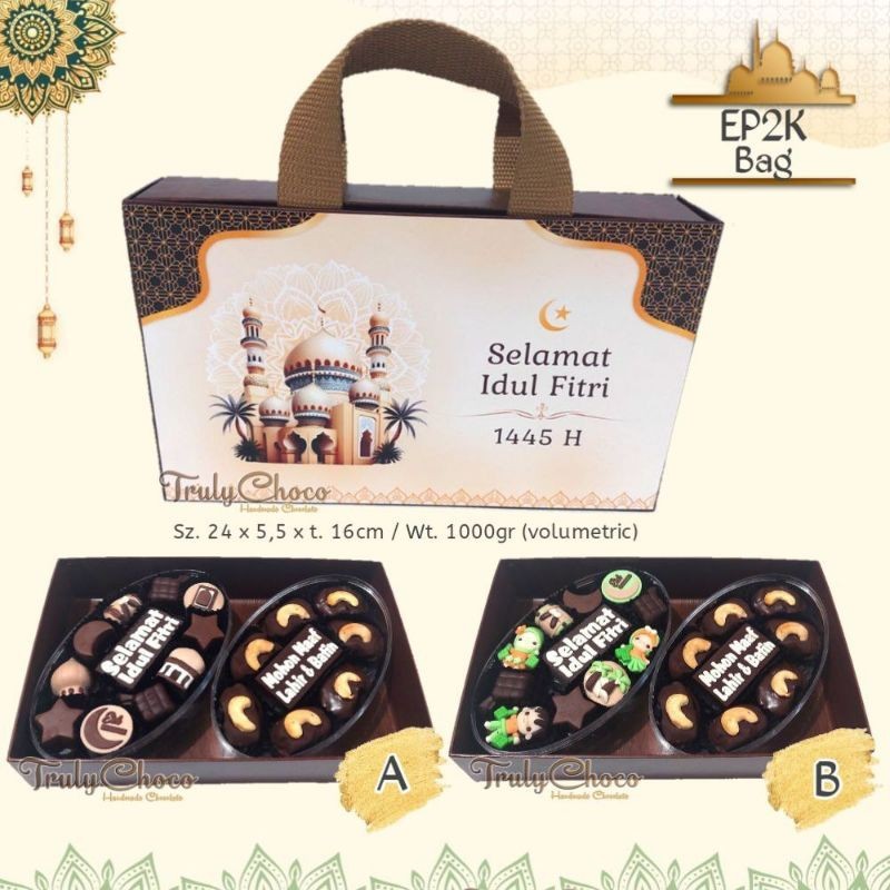 

Hampers Lebaran idul fitri 2025 coklat trulychoco special EP2k bag EP3k bag