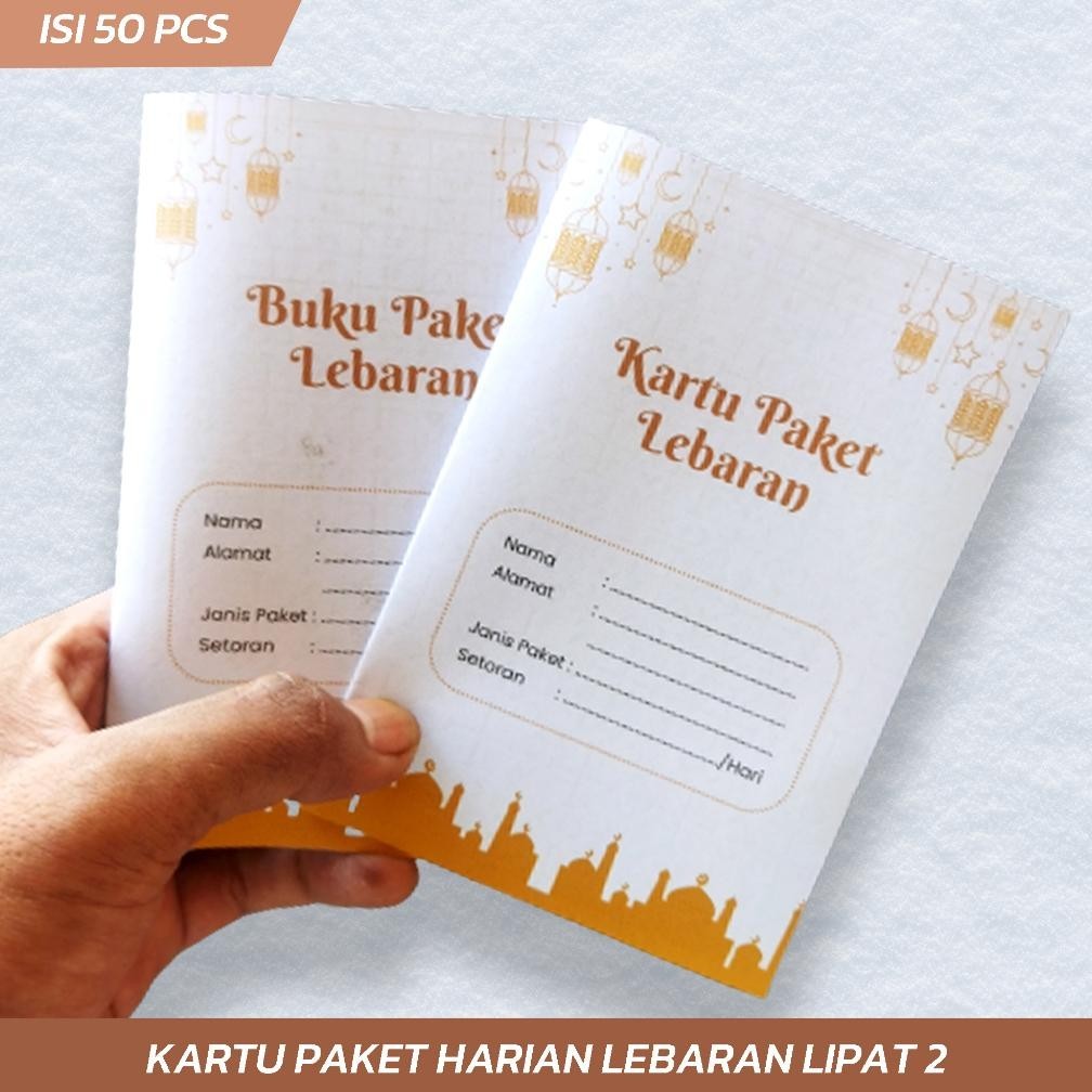 

READYY STOCK >>> (ISI 50 PCS) KARTU PAKET LEBARAN HARIAN