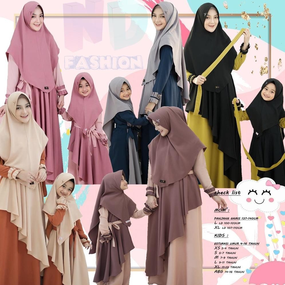 GAMIS TERBARU 2021 / GAMIS REMAJA / GAMIS COUPLE IBU DAN ANAK / GAMIS COUPLE KELUARGA / GAMIS TERBAR