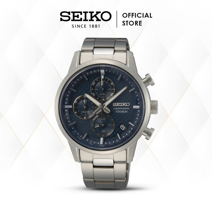 Jam Tangan Pria Seiko Chronograph Titanium Ssb387P1 Ssb387
