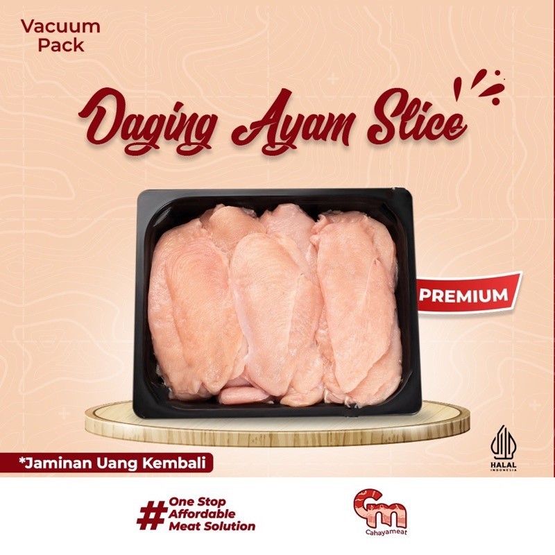 

Dada Ayam Fillet Slice Katsu Daging Ayam Iris Tebal 1,5 Cm 1 Kg -Gratisongkir