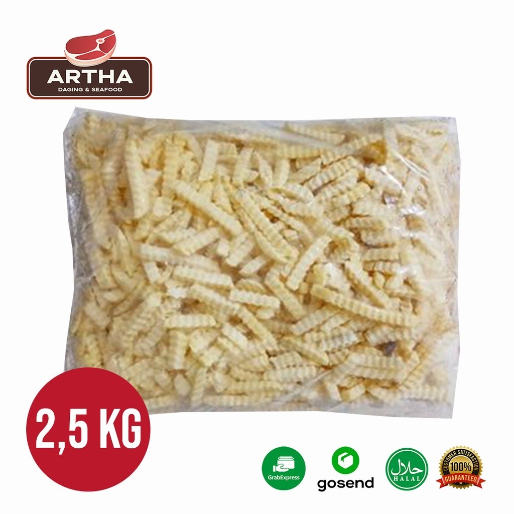 

French Fries Crinkle Cut Belgium // Kentang Goreng Crinkle // 2,5 Kg -Gratisongkir