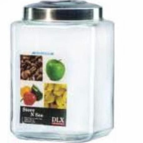 Toples Cafe B Persegi / Kotak - 9 Ltr | Toples Kaca Dlx