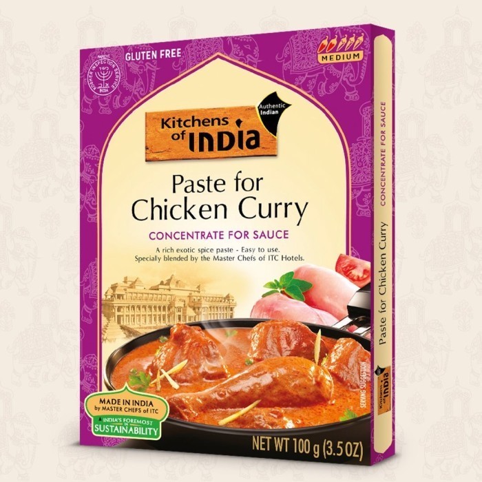 

Kitchens Of India Paste For Chicken Curry Gluten Free 3.5Oz 100G