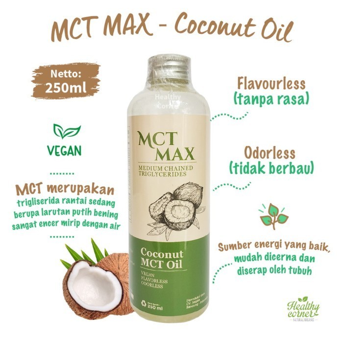 

Mct Oil Coconut Oil Ketogenic Diet Keto (250 Ml) - Mct Max Original