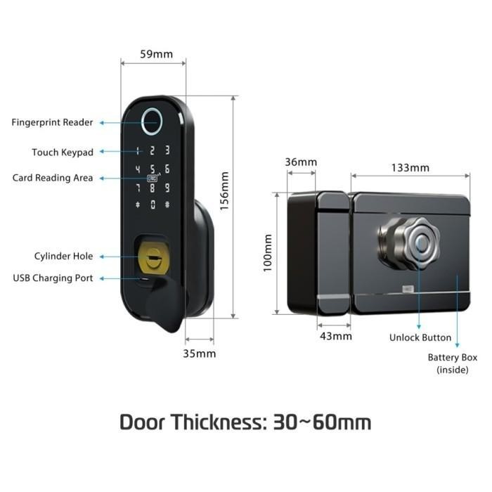DEADBOLT DOOR LOCK SMART DOOR LOCK / SMART LOCK DOOR MEREK SEYVEN