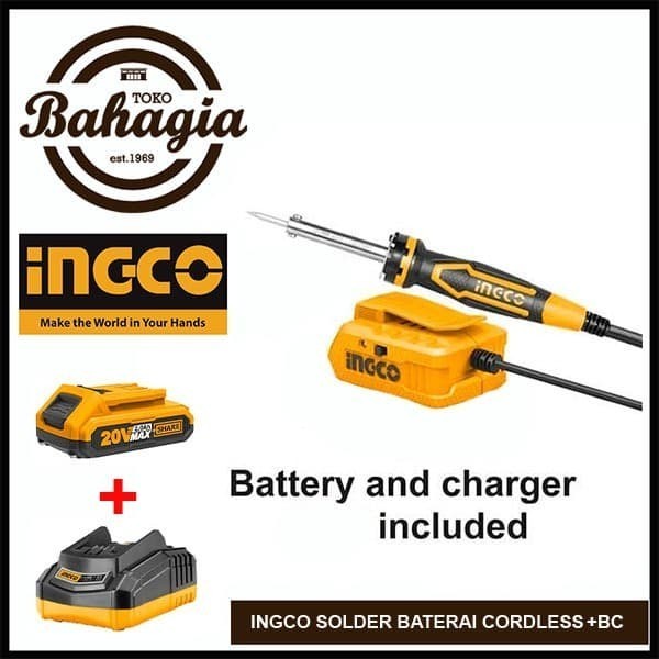 SOLDER CORDLESS BATERAI 20V INGCO CSILI2001 (1B + 1C)