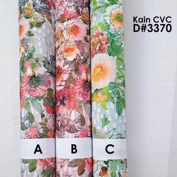 

Best Sales Kain Katun / Kain Print Cvc D-3370 Berkualitas