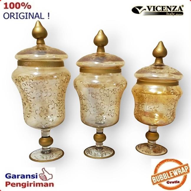 Toples Sultan Toples Turki Toples Kaca Lebaran Set 3 Pc Vicenza V 407