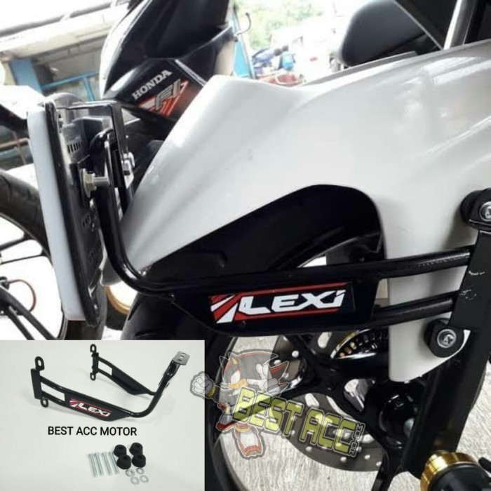 Dudukan Plat Depan Lexi Bahan Tebal Berkualitas Aksesoris Motor A10 Promo R0924B