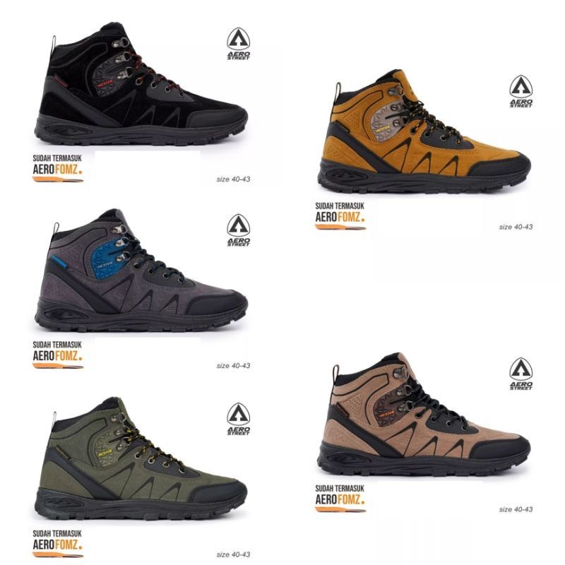 Aerostreet ACTIVE HIGH Outdoor - Sepatu Outdoor Pria Wanita