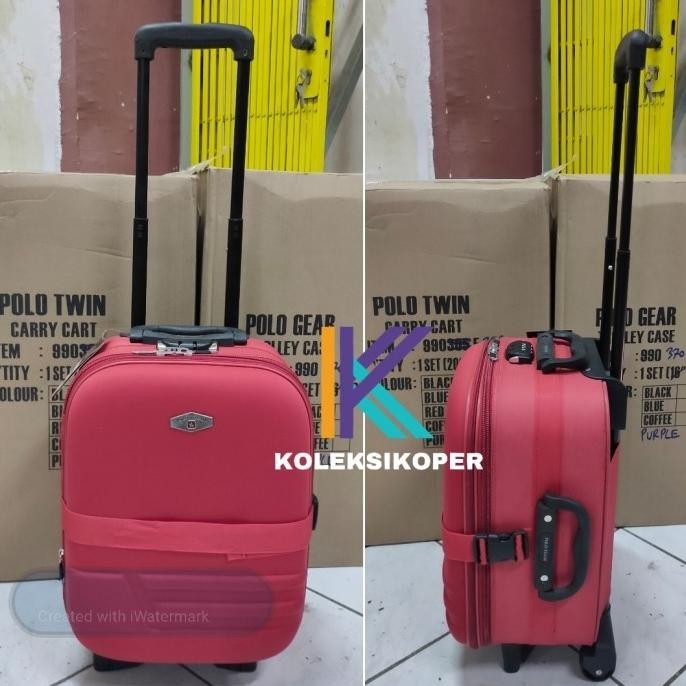 Koper Polo Team Kanvas Tebal Original Ukuran Kabin 16 inch roda 2