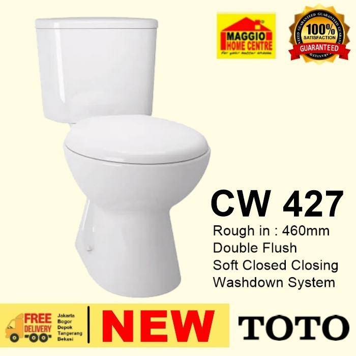 Kloset Duduk Toto Dual Flush - Kloset Toto Cw 427 New - Toto