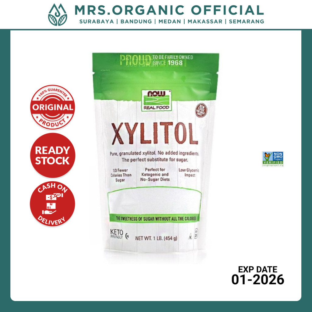 

Gula Pemanis Organik Xylitol Now Foods 454 g