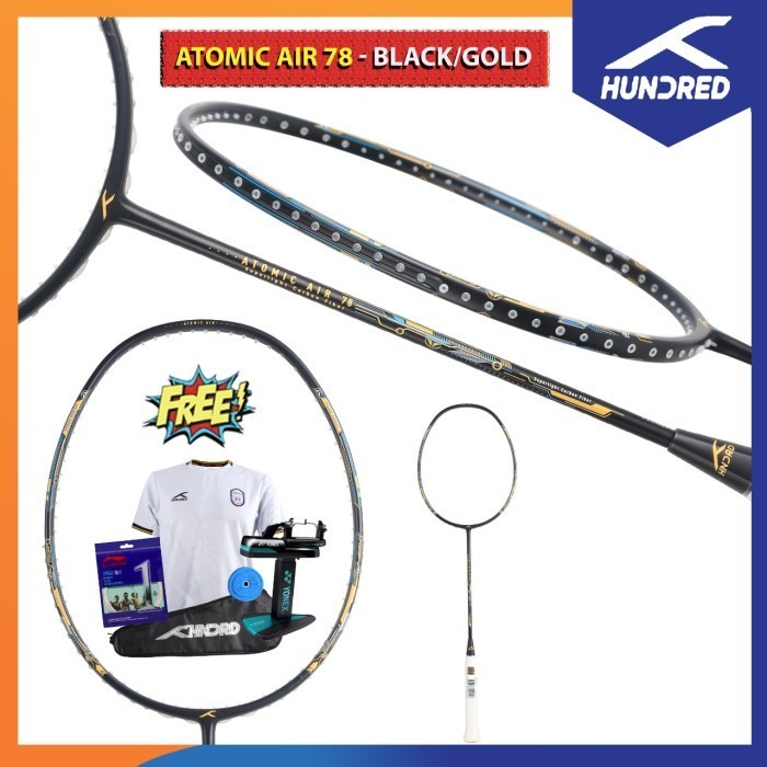 Hundred Raket Atomic Air 78 Raket Badminton Original