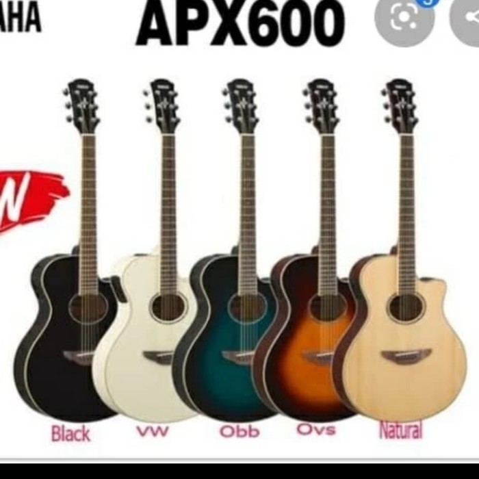 Yamaha Gitar Akustik Elektrik Apx600 / Apx 600 / Apx-600 Original