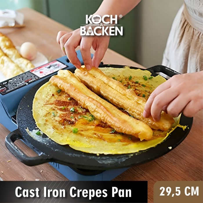 Koch&Backen Cast Iron Crepes Pan - Loyang Crepes Wajan Datar
