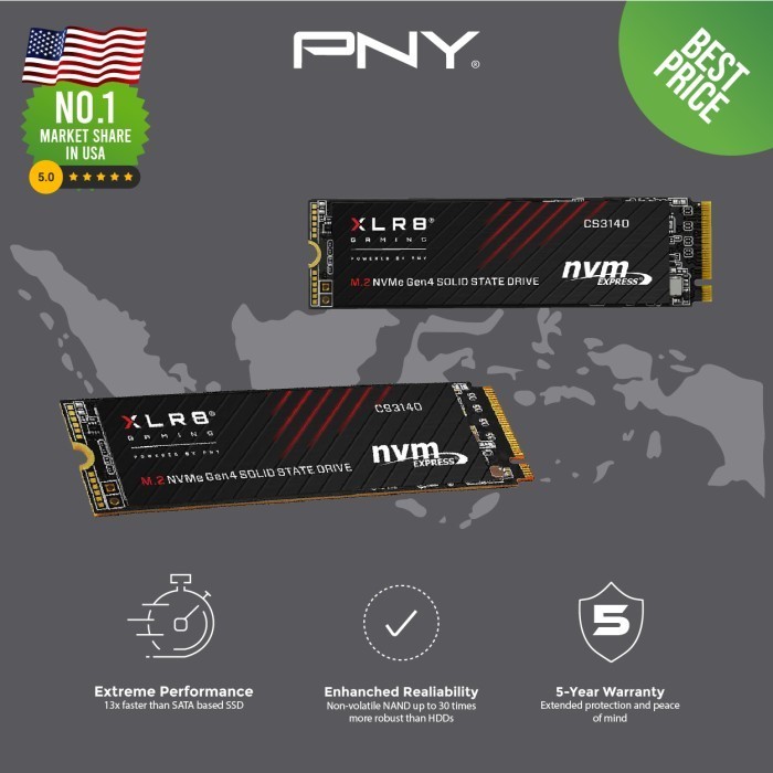 Ssd Pny Cs3140 M2 Nvme 8Tb Gen 4X4 Termurah Terlaris Promo