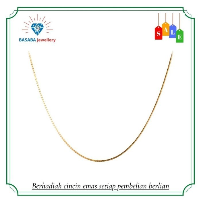 Kalung Italy Santa Emas Asli 375 Termurah Terlaris Promo