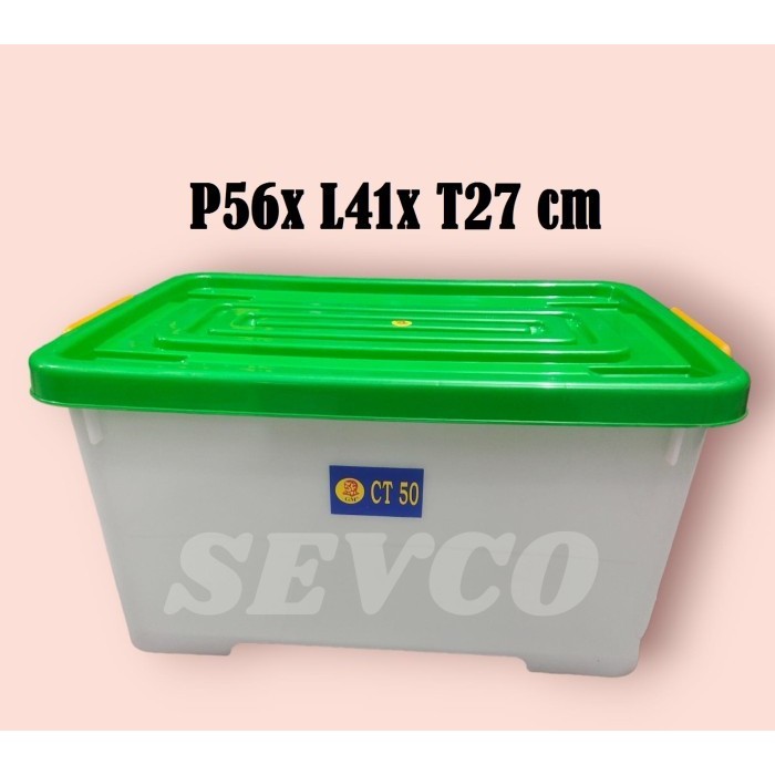 

TERBARU - Container Box CT-50 GM / Kotak penyimpanan Serbaguna 50L