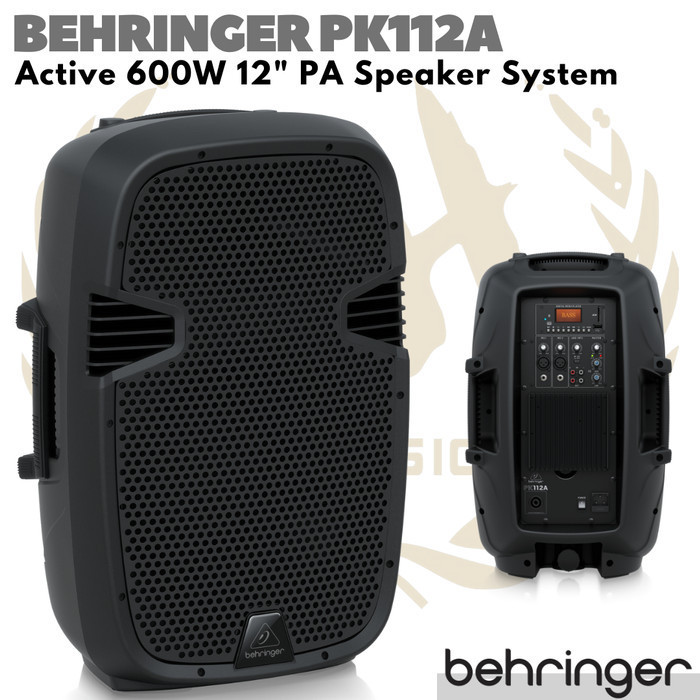 Behringer Pk112A Active 600W 12" Pa Speaker Spiker Aktif Pk 112