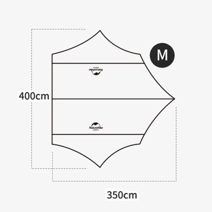 Tenda Kanopi Naturehike Nh16T012-S Medium Tarp Hexagon With Poles