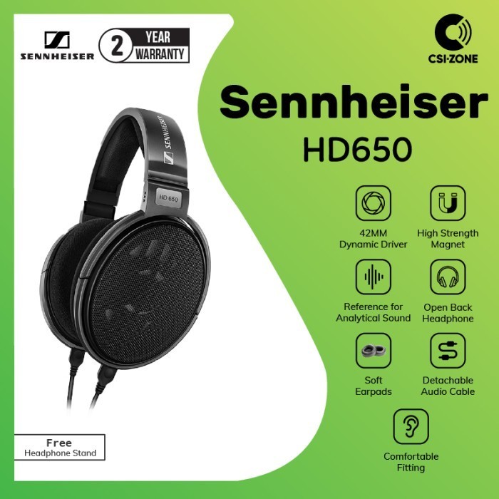 Sennheiser Hd650 / Hd 650 Audiophile Hi-Fi Open Back Headphone