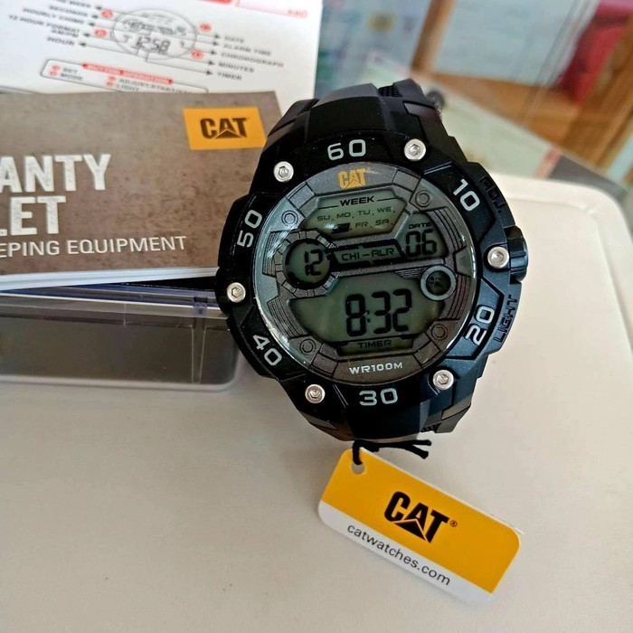 Caterpillar Cat 1D.167.21.241 - Jam Tangan Pria Digital Hitam Original