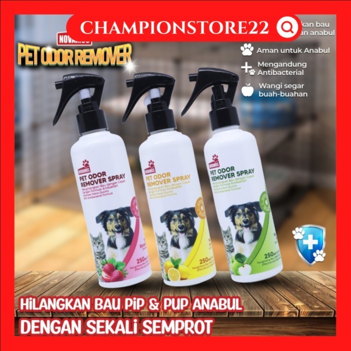 NOVAMOS PENGHILANG BAU KOTORAN ANJING & KUCING PET ODOR REMOVER SPRAY