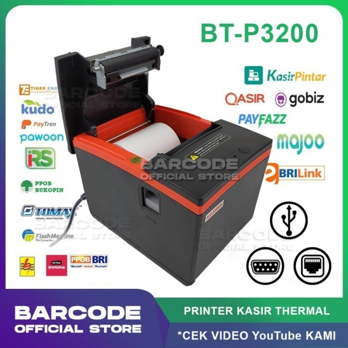 Kassen Bt-P3200 Use Printer Thermal 80 Mm Usb Serial Lan - Btp3200