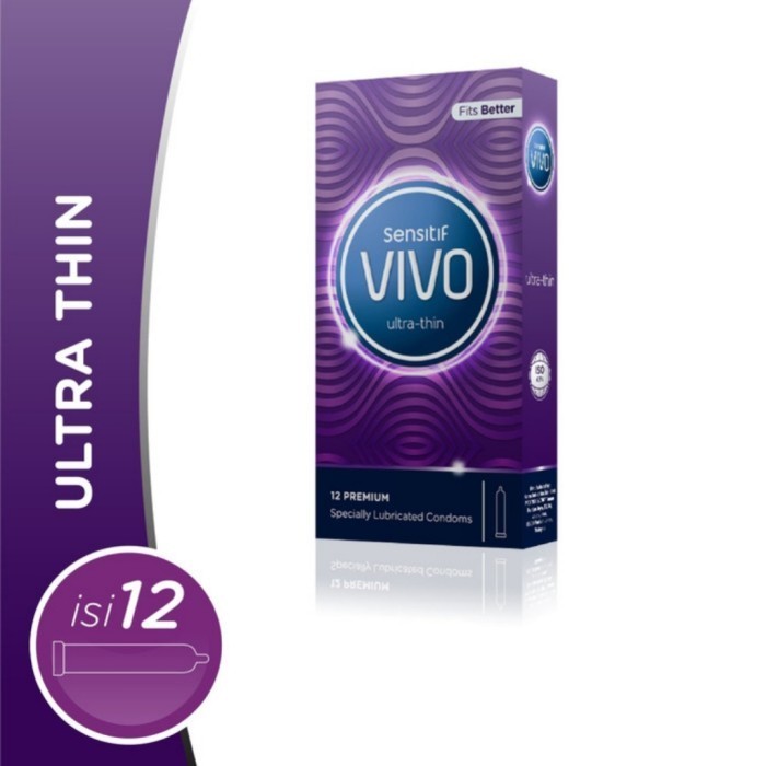 SENSITIF KONDOM VIVO ULTRA THIN CONDOM - KEMASAN 12 PCS