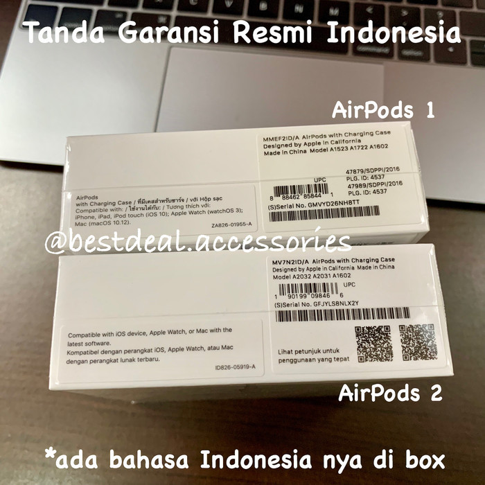 Apple Airpods 2 (2Nd Gen) 2019 Garansi Resmi Indonesia (Ibox)
