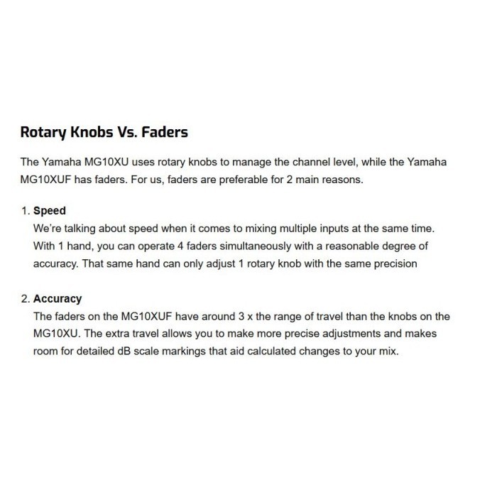 Yamaha Mg10Xuf Mg10 Xuf Mg 10Xuf Audio Mixer Console 10 Channel Fader