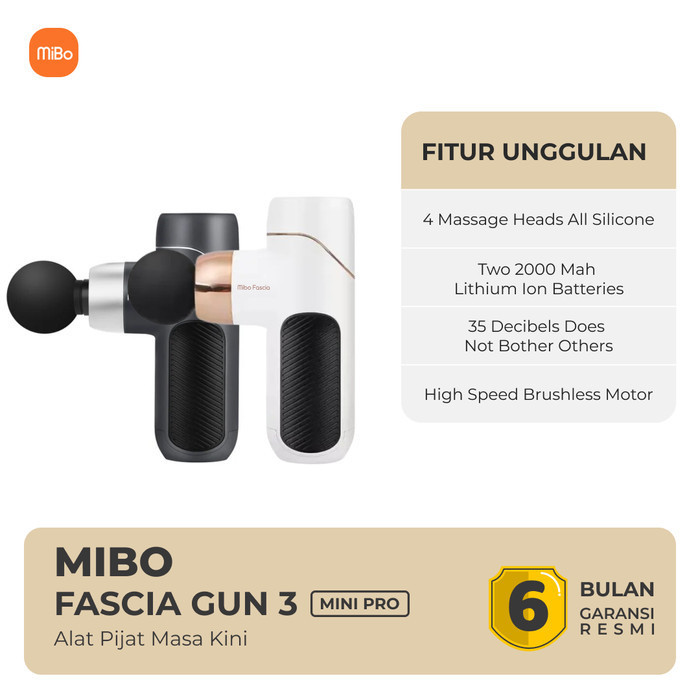Mibo Fascia Massage Gun 3 Mini Pro Alat Pijat Masa Kini