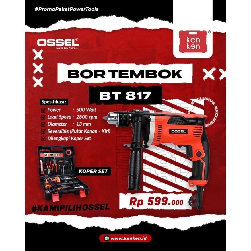 Bor Listrik BT 817 Bor Tembok BT 817 Bor Koper BT 817 OSSEL