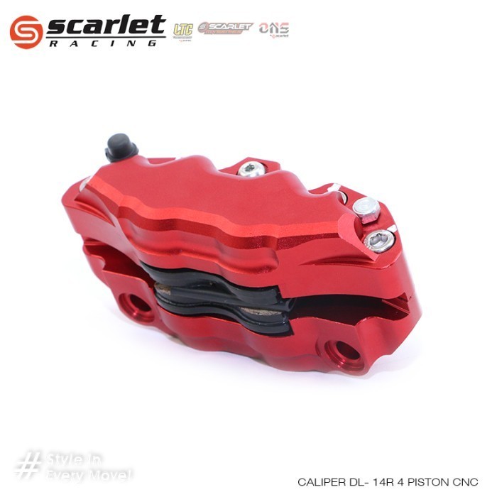 Scarlet Racing Caliper Kaliper Kepala Babi 4 Piston Universal