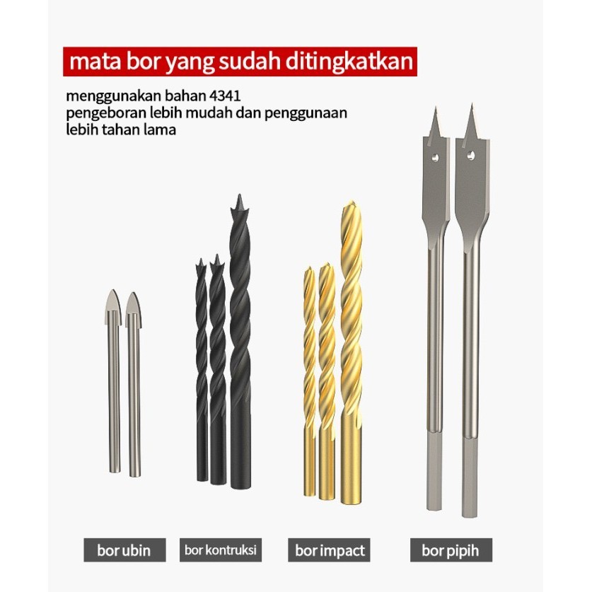 Kotak Alat Multifungsi Bor Listrik Set/Tukang Listrik Tukang Kayu Alat Termurah Terlaris Promo