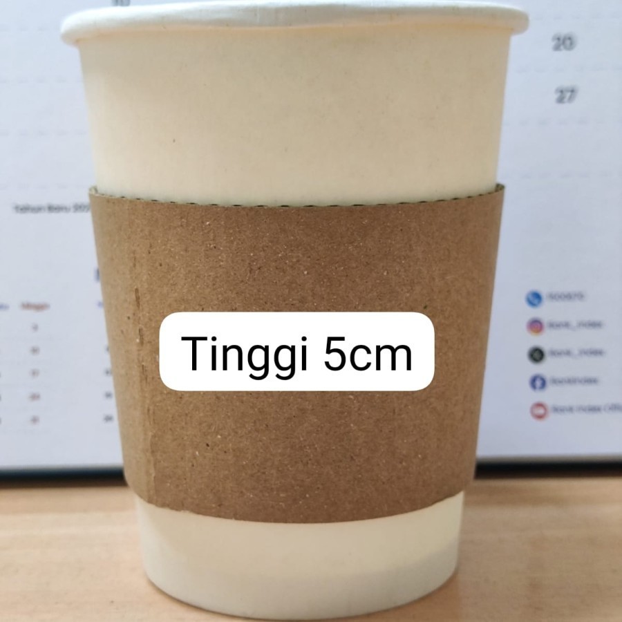 Sleeve Paper Cup 8oz 8 oz Tinggi 5cm