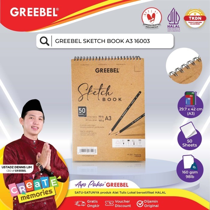 

Greebel Sketch Book A3 16003 Buku Gambar Sketsa Drawing Book