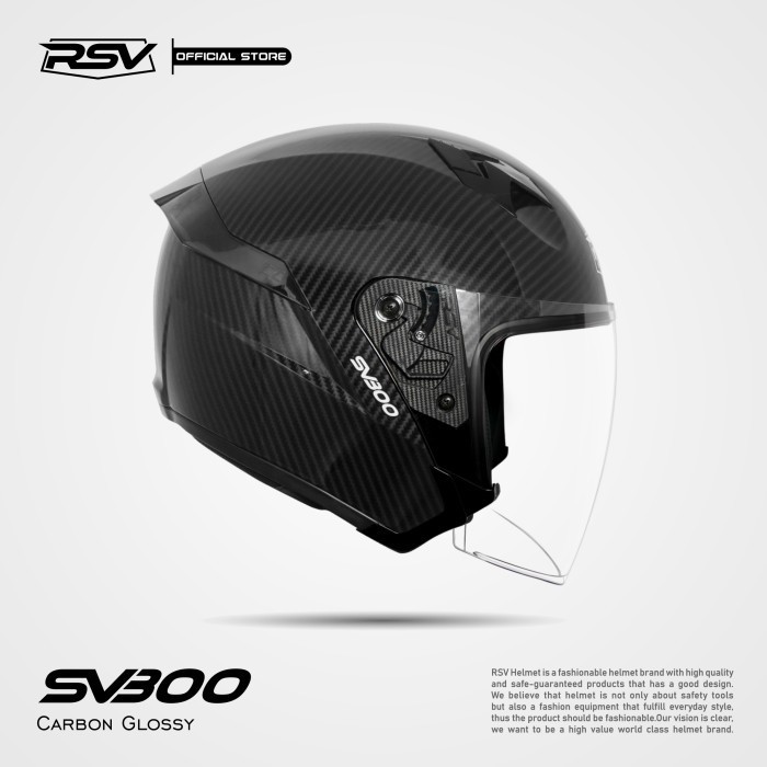 Rsv Sv300 Carbon Glossy Double Visor